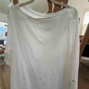 Lands' End White Long Sleeve Tee